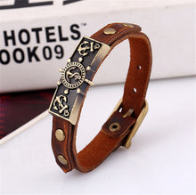 Anchor Leather Bracelet