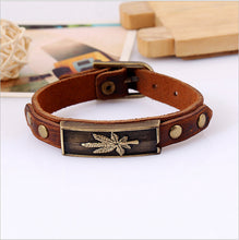 Maple Leaf Leather Bracelet